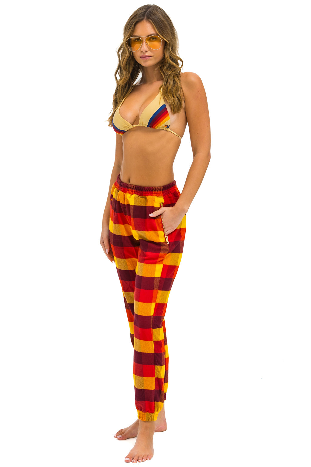 Aviator Nation PLAID LODGE PANT - SURFY PLAID