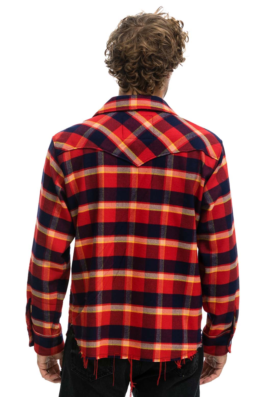 Aviator Nation PLAID FLANNEL WESTERN SHIRT - RUGBY PLAID