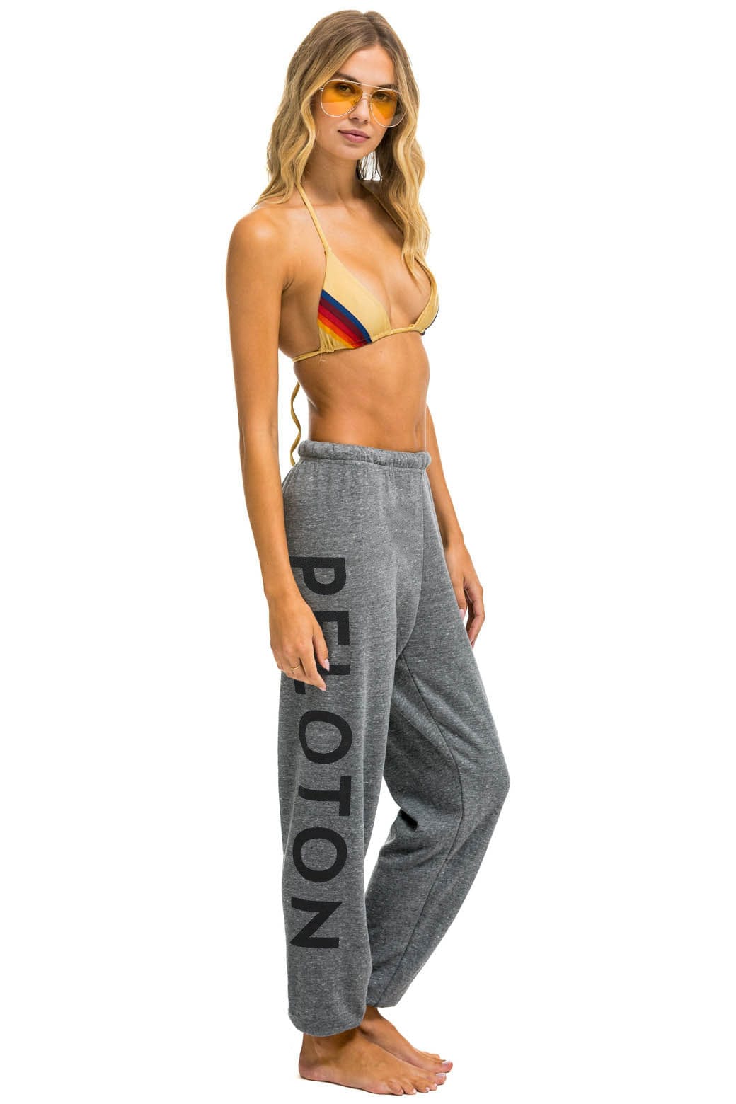 Aviator Nation PELOTON 2024 5 STRIPE SWEATPANTS - HEATHER
