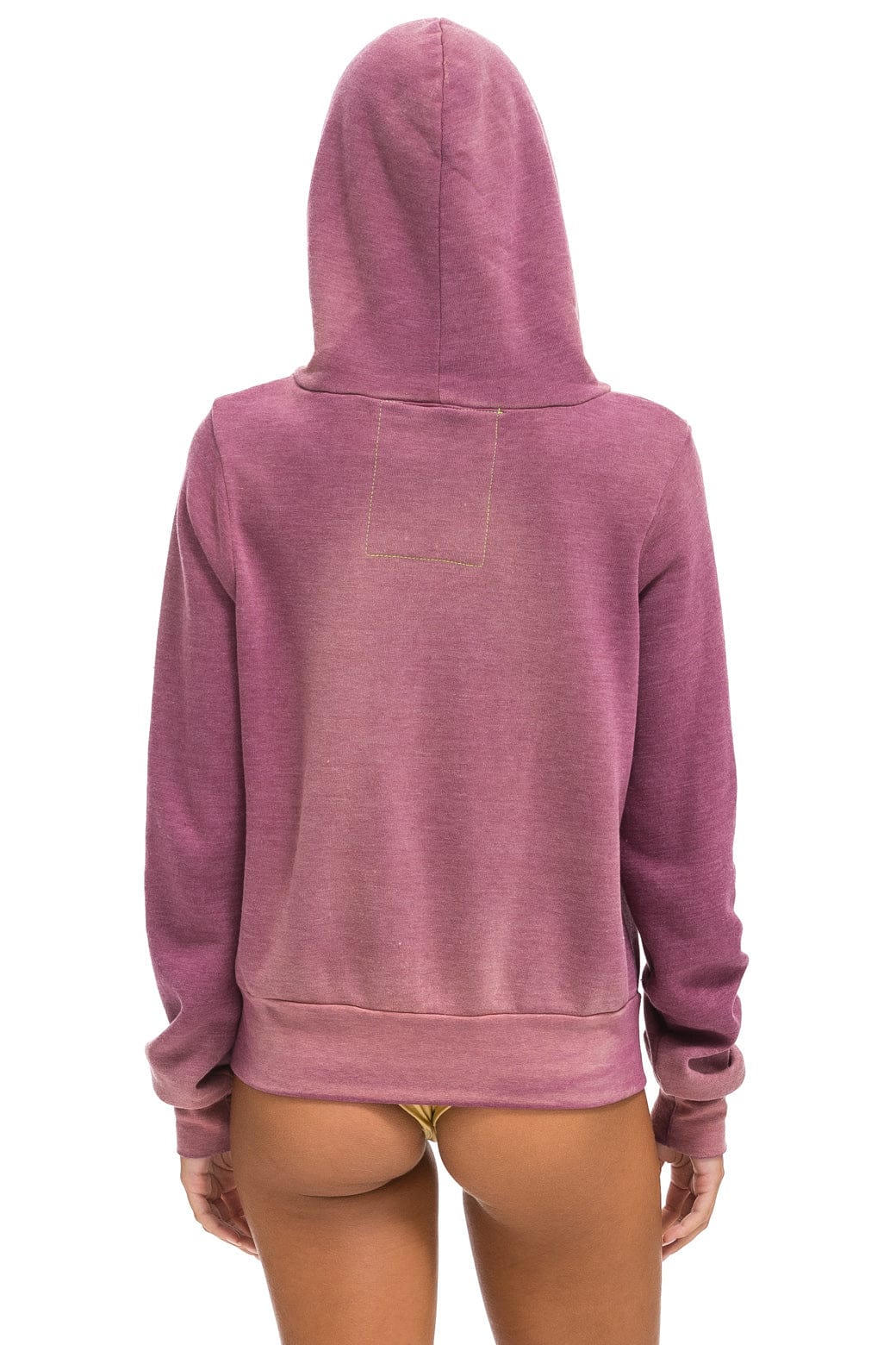 Aviator Nation ESSENTIAL ZIP HOODIE - FADED BERRY