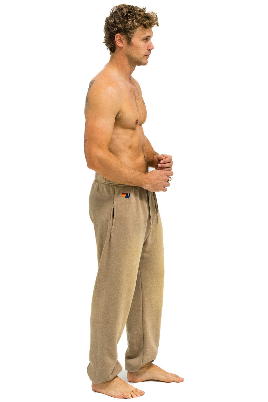 Aviator Nation ESSENTIAL SWEATPANTS - FADED TAN