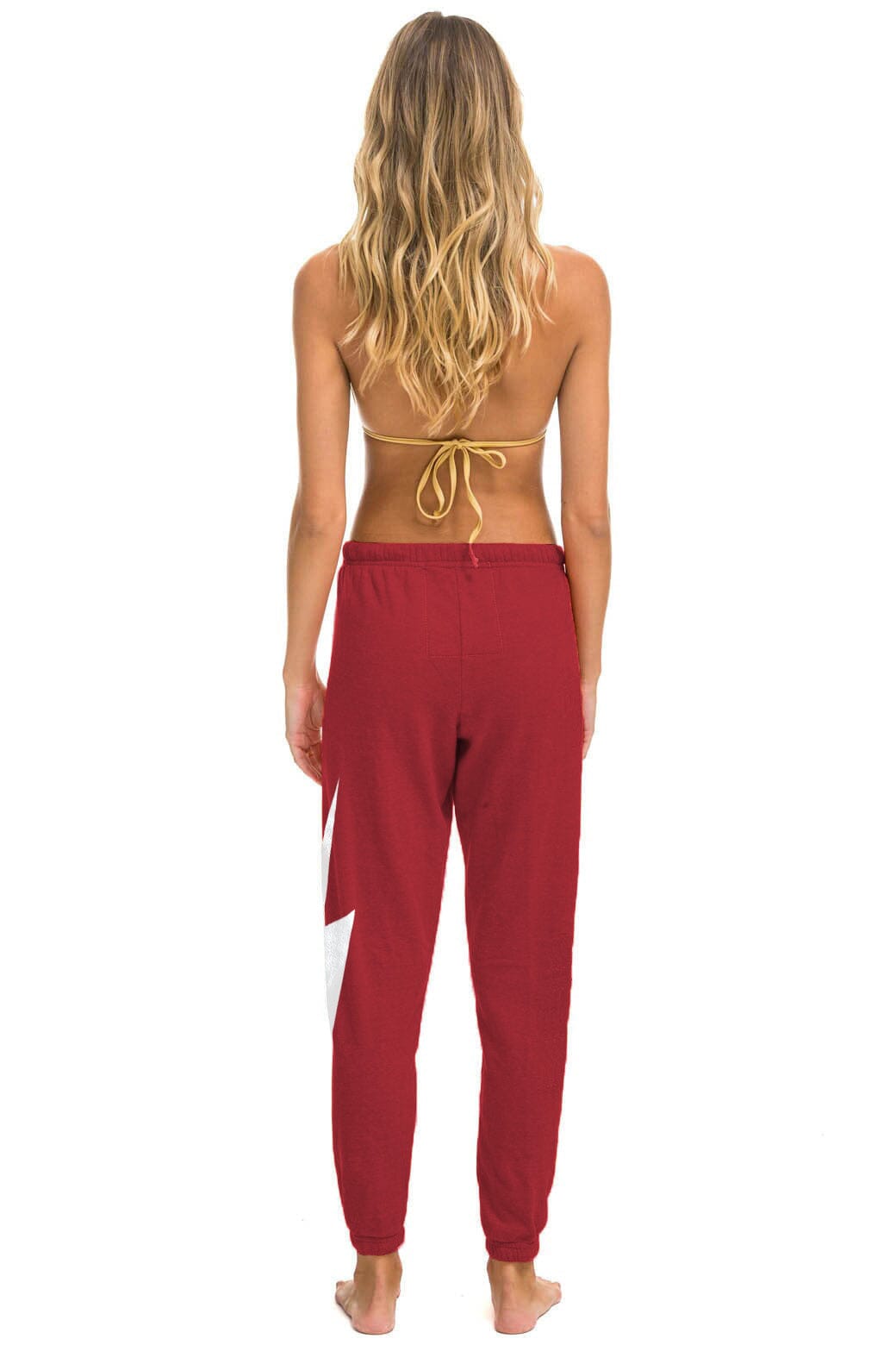 Aviator Nation UNIVERSITY OF OKLAHOMA BOLT UNISEX SWEATPANTS - CRIMSON