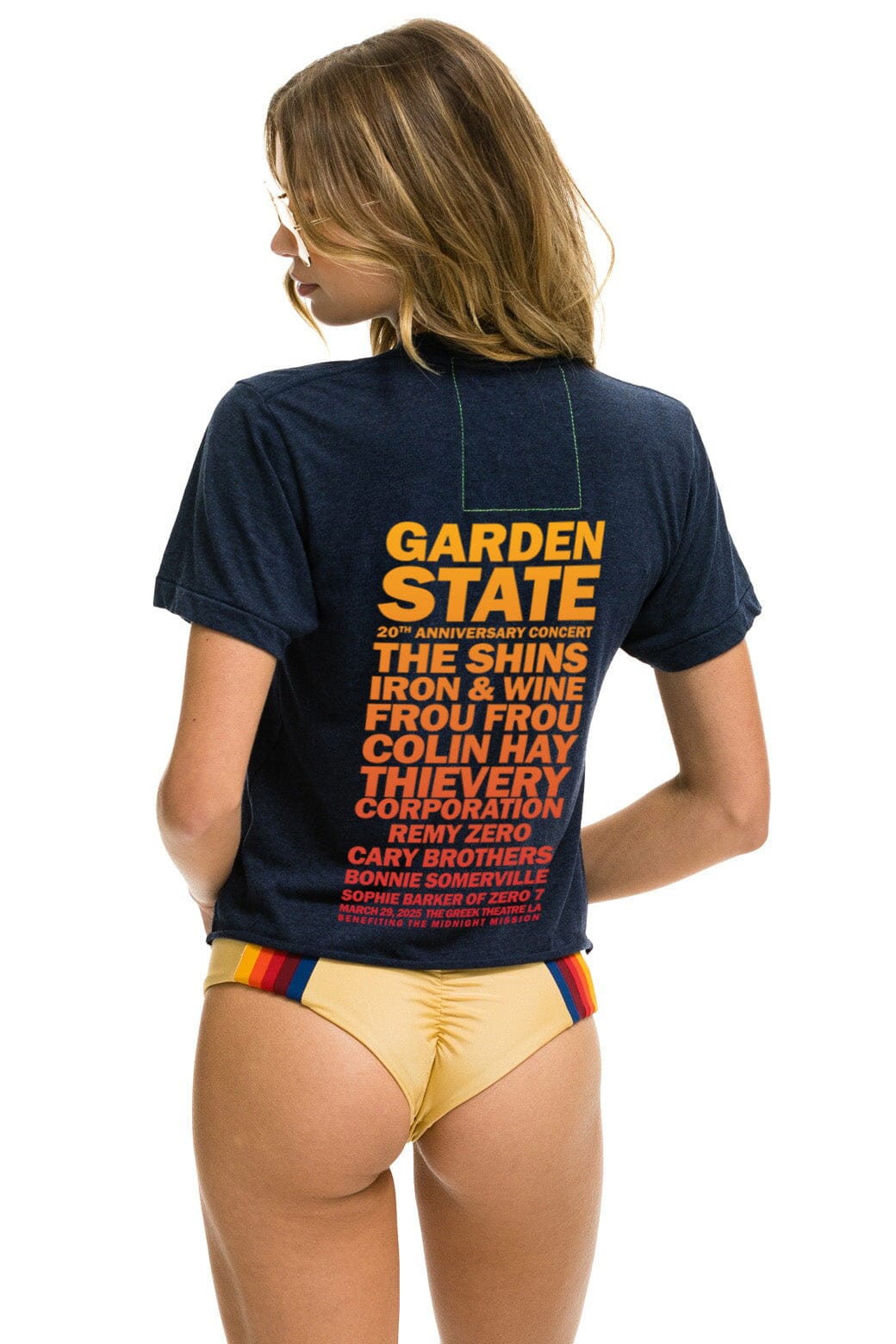 Aviator Nation GARDEN STATE CONCERT BOYFRIEND TEE - NAVY