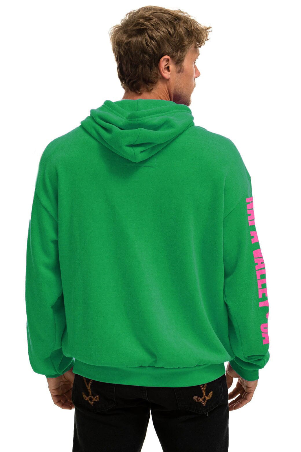 Aviator Nation LA ONDA 2025 RELAXED PULLOVER HOODIE - KELLY GREEN