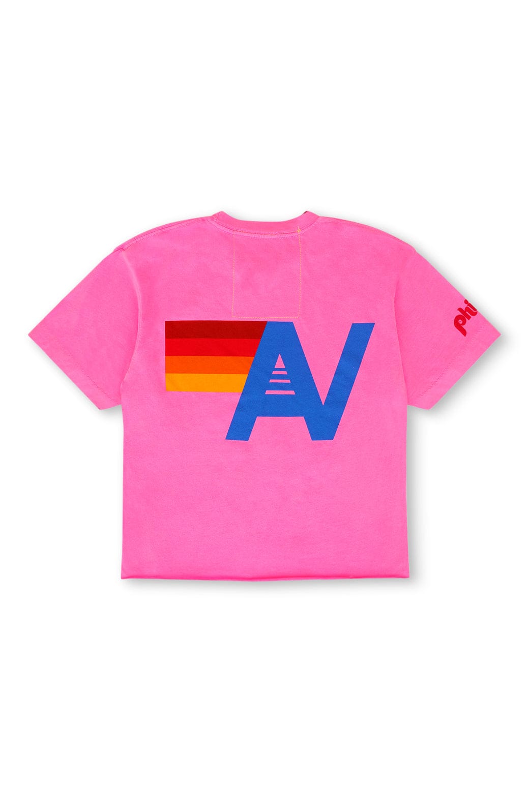 Aviator Nation PHILLIES AVIATOR NATION BOYFRIEND TEE - NEON PINK