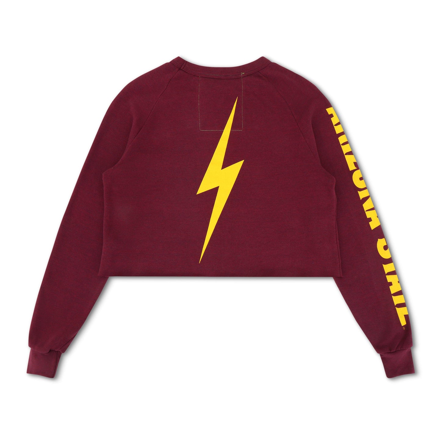 Aviator Nation ASU BOLT CROPPED CREW SWEATSHIRT - MAROON