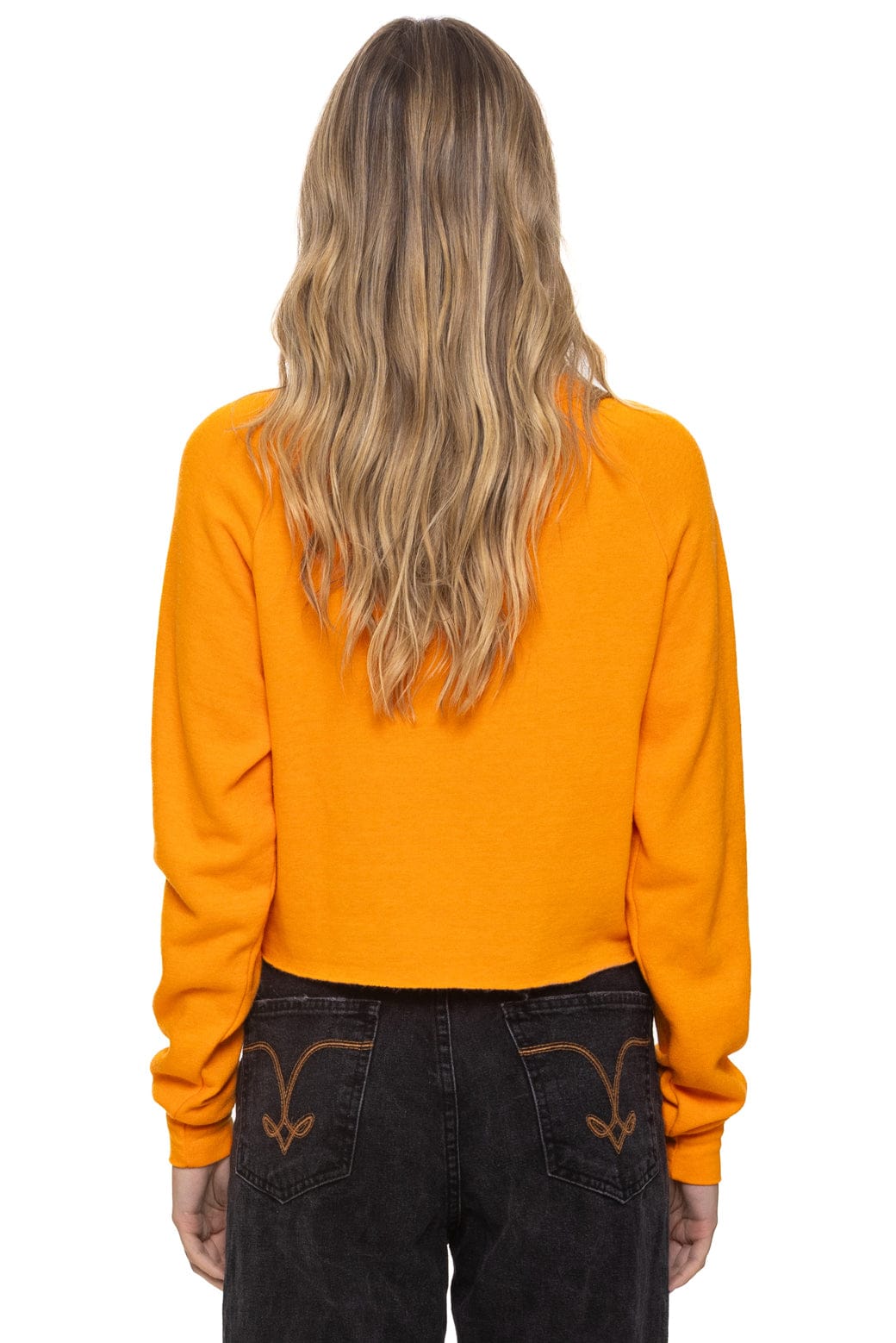 Aviator Nation UNIVERSITY OF TENNESSEE VOLS CROPPED CREW SWEATSHIRT - TENNESSEE ORANGE