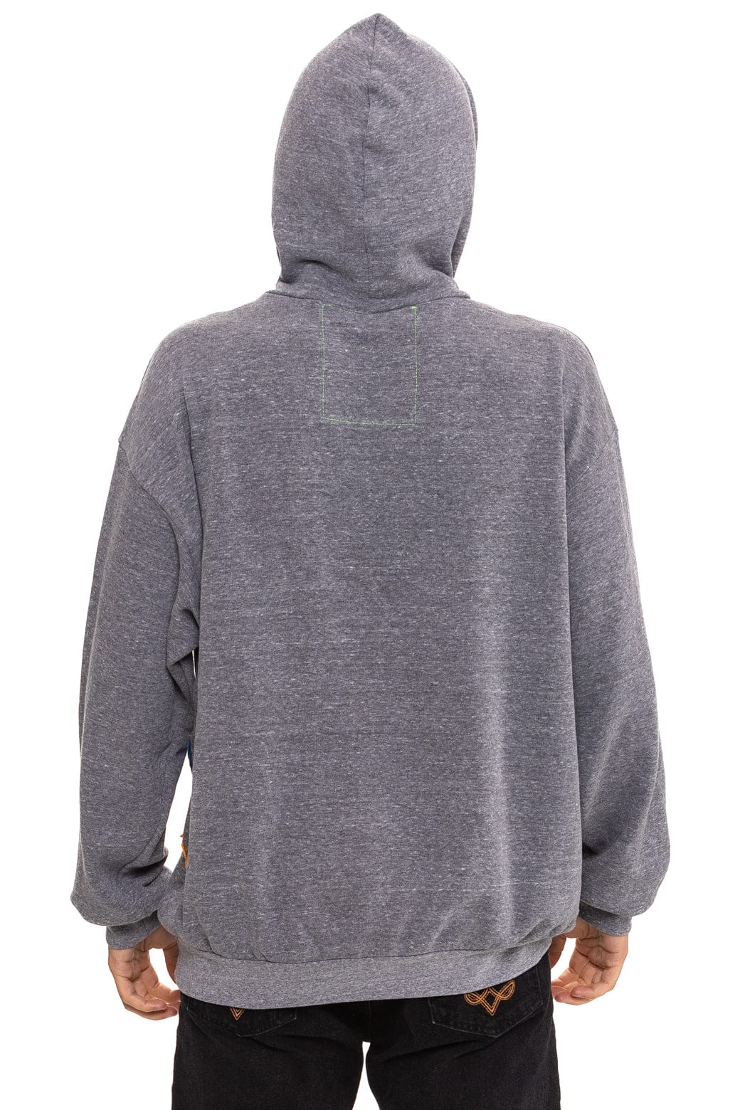 Aviator Nation MOUNTAIN STITCH CHEVRON PULLOVER HOODIE RELAXED - HEATHER GREY