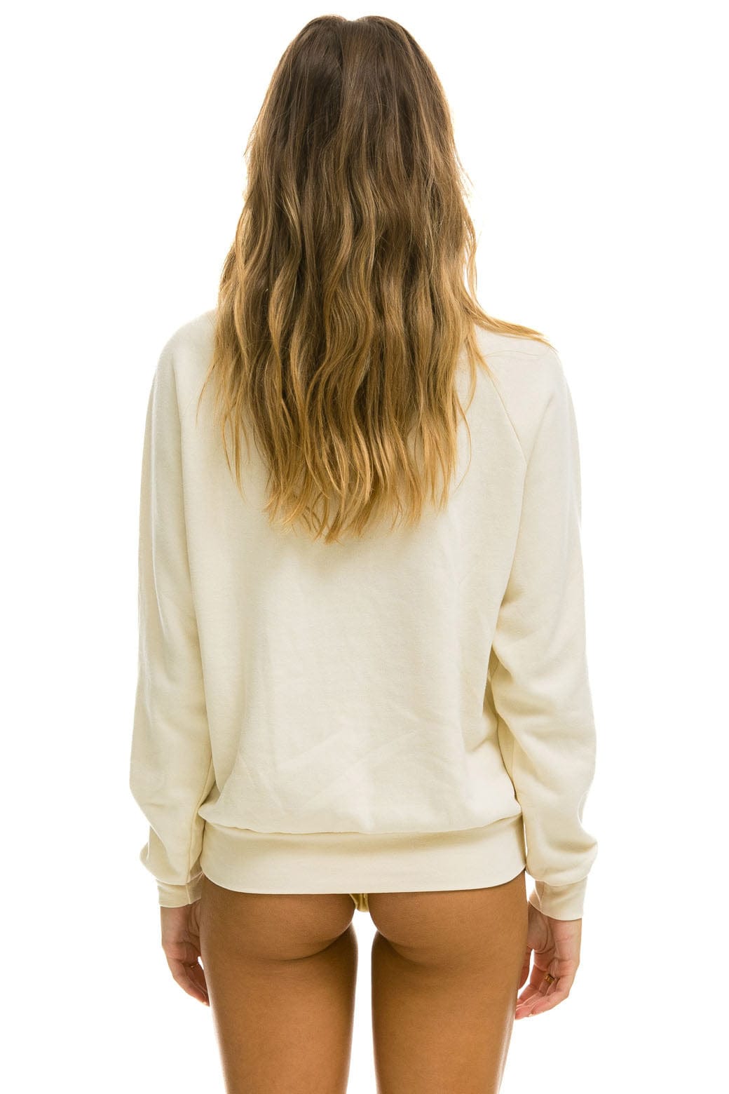 Aviator Nation PRAY FOR SNOW SWEATSHIRT - VINTAGE WHITE