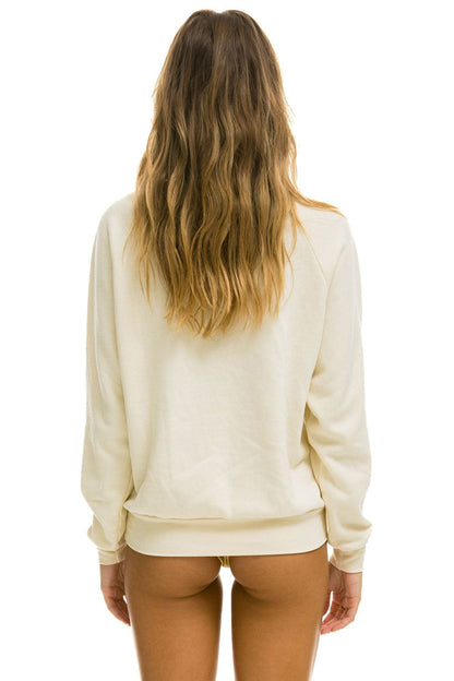 Aviator Nation PRAY FOR SNOW SWEATSHIRT - VINTAGE WHITE