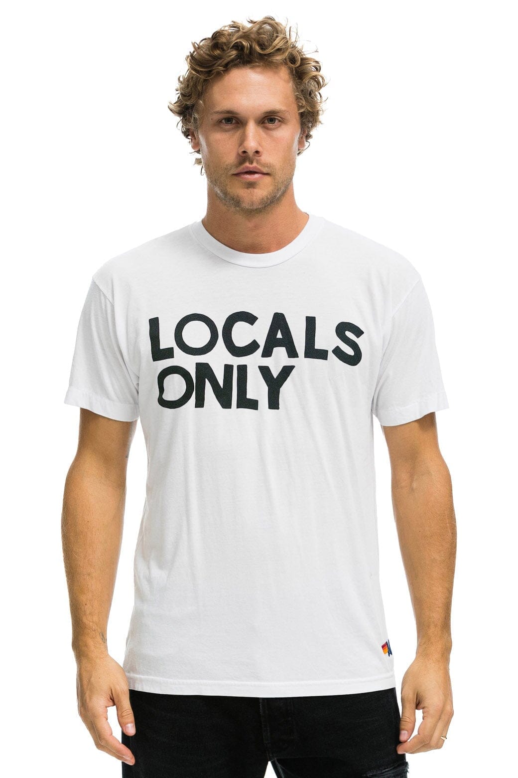 Aviator Nation LOCALS ONLY TEE - WHITE