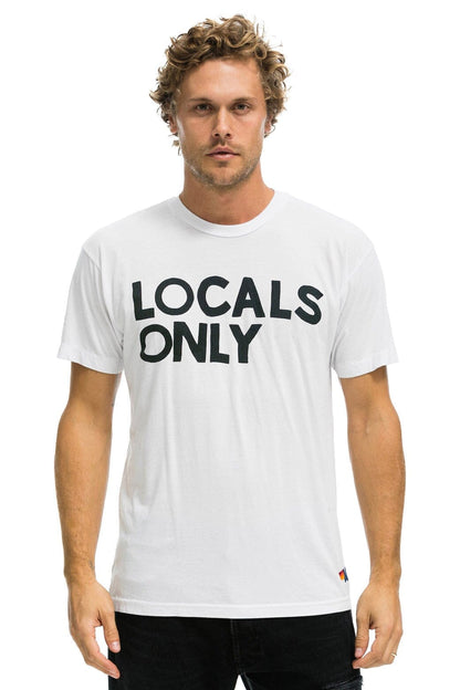 Aviator Nation LOCALS ONLY TEE - WHITE