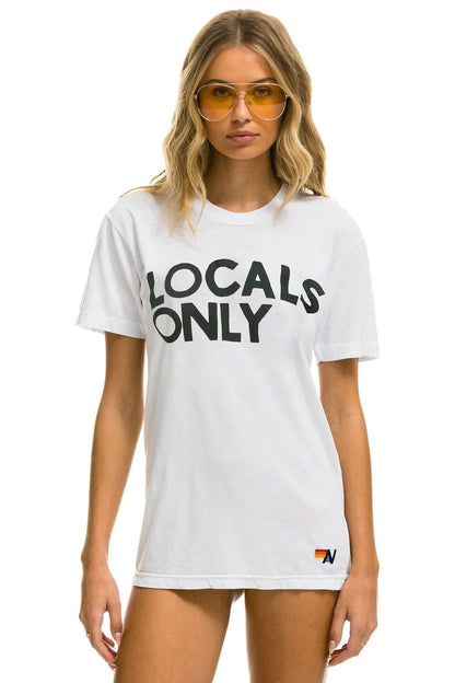 Aviator Nation LOCALS ONLY TEE - WHITE