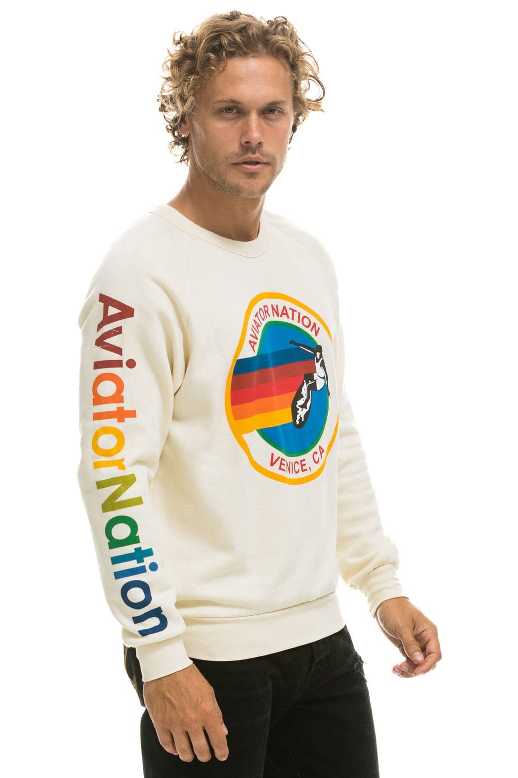 Aviator Nation AVIATOR NATION SWEATSHIRT - VINTAGE WHITE