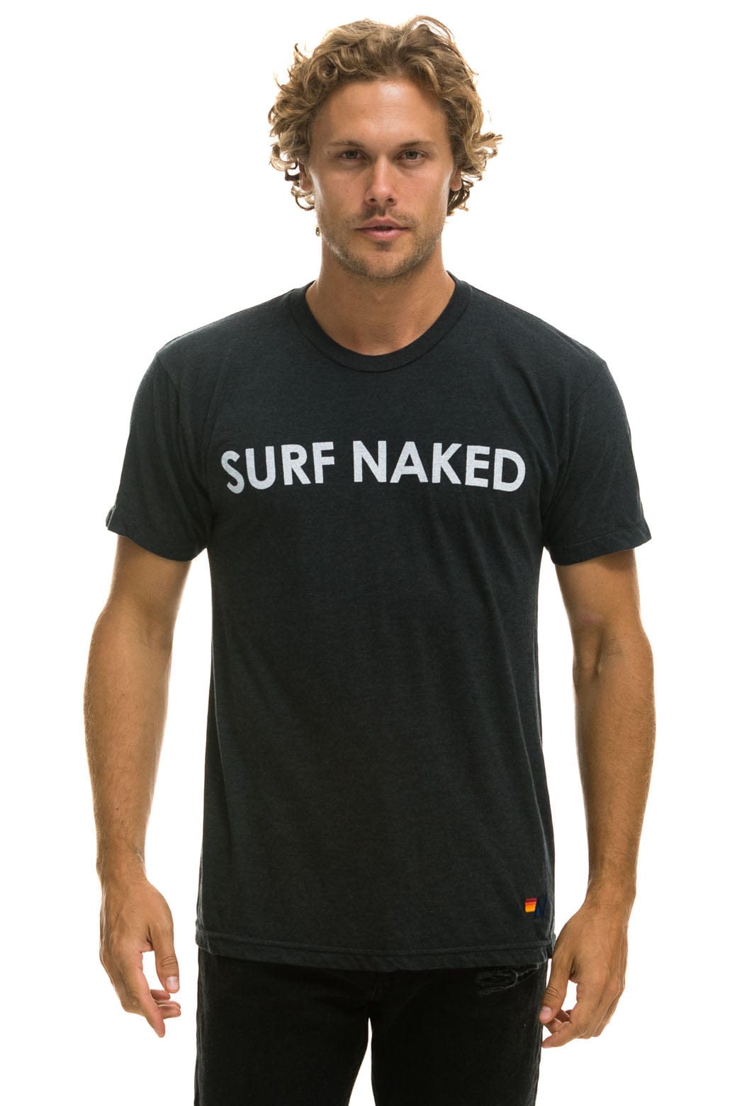 Aviator Nation SURF NAKED TEE - CHARCOAL