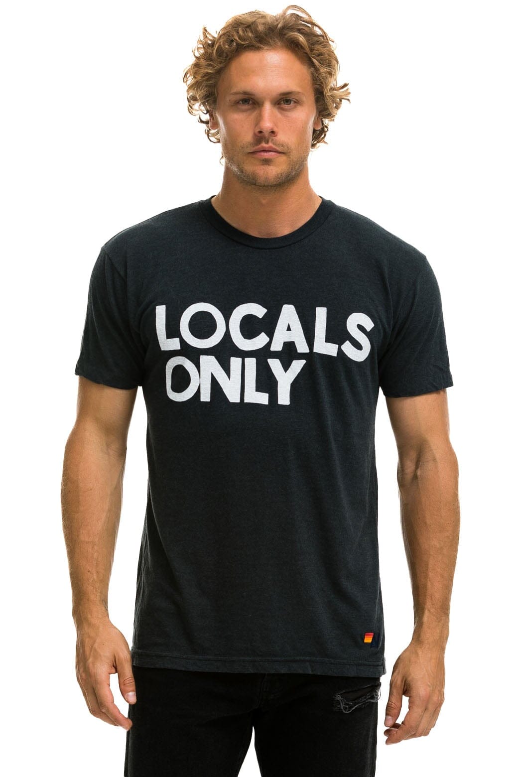 Aviator Nation LOCALS ONLY TEE - CHARCOAL