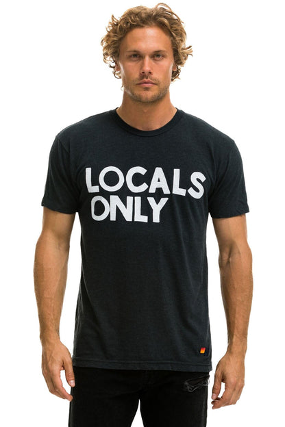 Aviator Nation LOCALS ONLY TEE - CHARCOAL