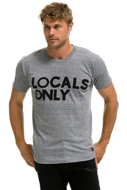 Aviator Nation LOCALS ONLY TEE - HEATHER GREY