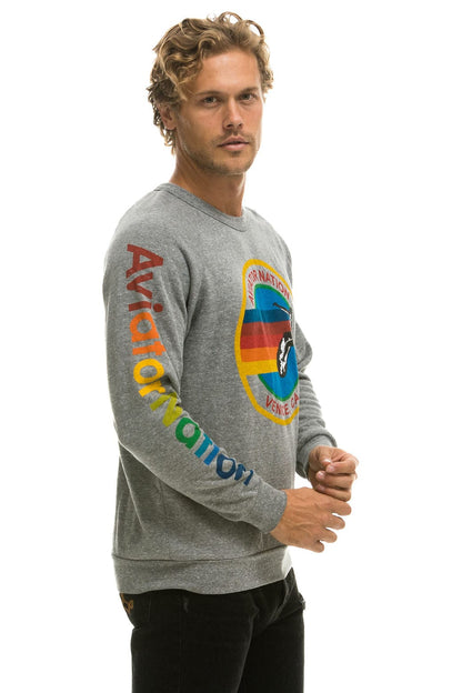 Aviator Nation AVIATOR NATION SWEATSHIRT - HEATHER GREY