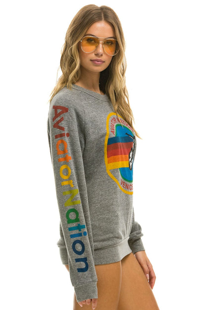 Aviator Nation AVIATOR NATION SWEATSHIRT - HEATHER GREY