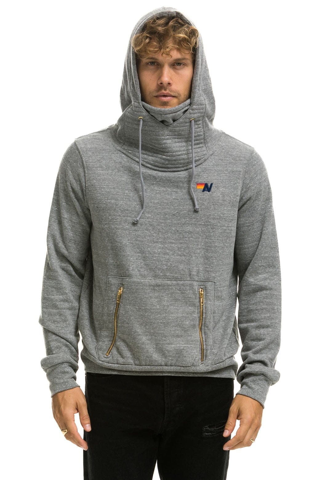 Aviator Nation NINJA PULLOVER HOODIE - HEATHER GREY