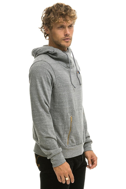 Aviator Nation NINJA PULLOVER HOODIE - HEATHER GREY
