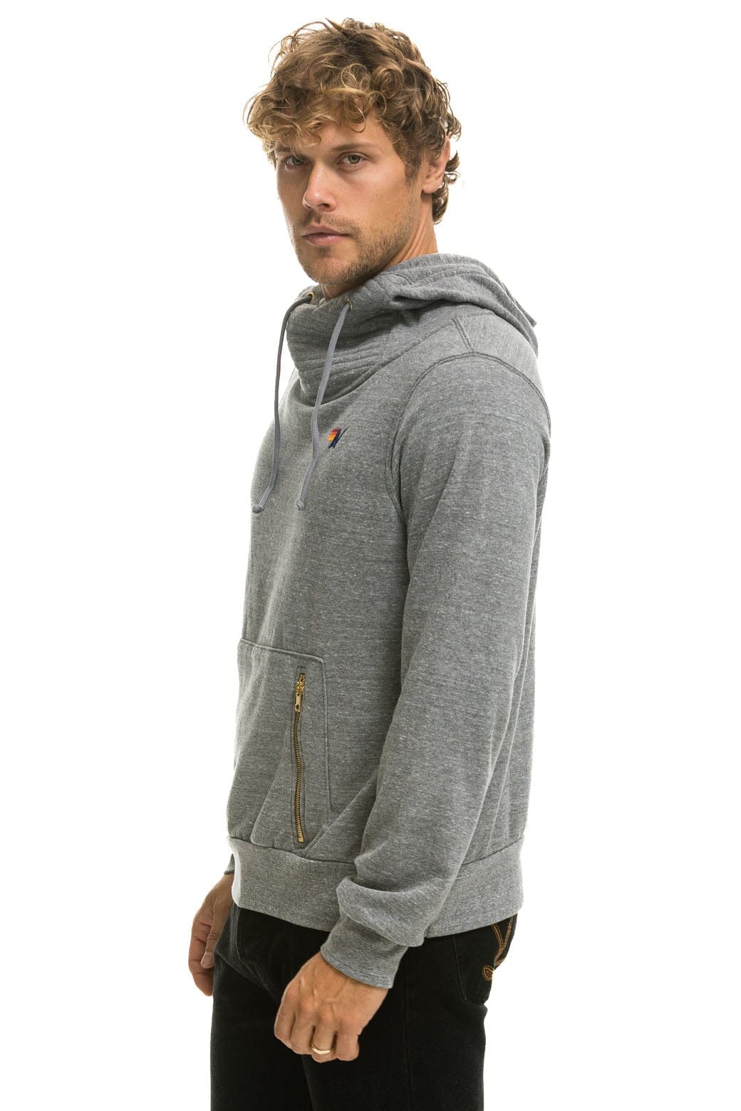Aviator Nation NINJA PULLOVER HOODIE - HEATHER GREY