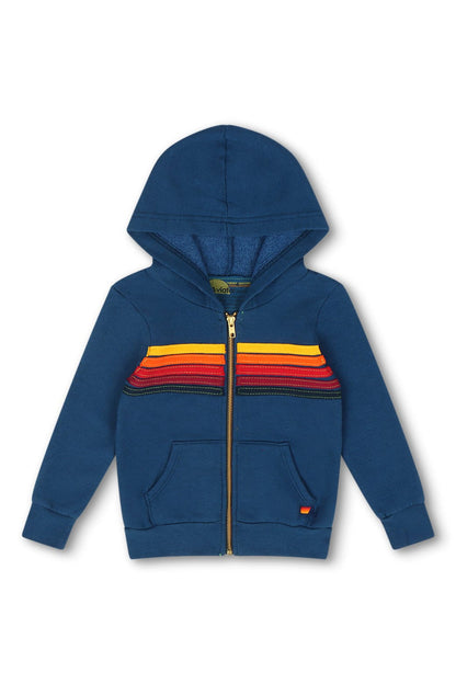 Aviator Nation KID'S 5 STRIPE HOODIE - ROYAL