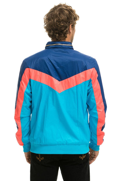 Aviator Nation MEN'S WINDBREAKER JACKET- NEON BLUE