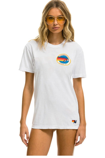 Aviator Nation SIGNATURE SMALL VENICE CIRCLE TEE - WHITE