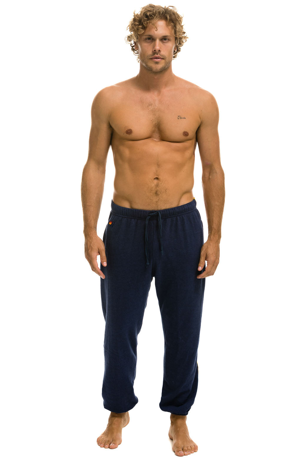 Aviator Nation 5 STRIPE SWEATPANTS - NAVY