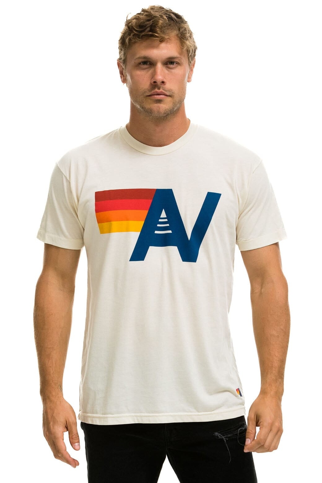 Aviator Nation LOGO TEE - VINTAGE WHITE
