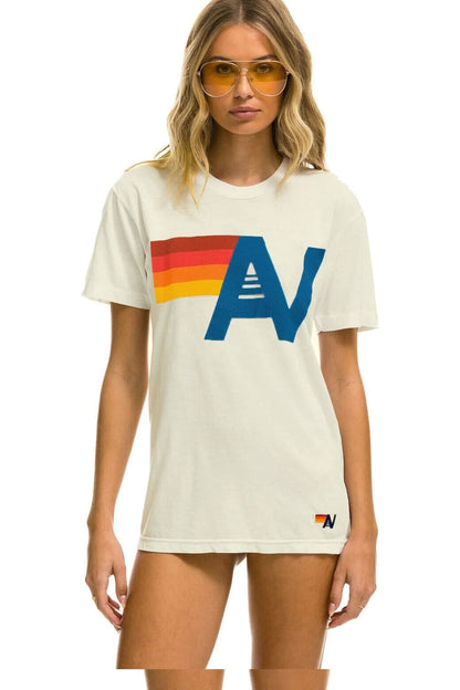 Aviator Nation LOGO TEE - VINTAGE WHITE