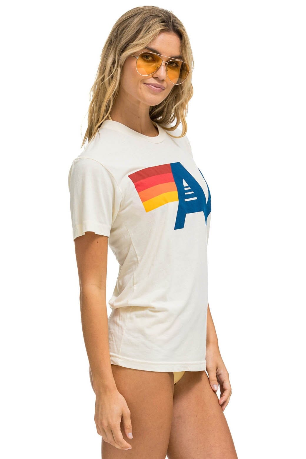 Aviator Nation LOGO TEE - VINTAGE WHITE