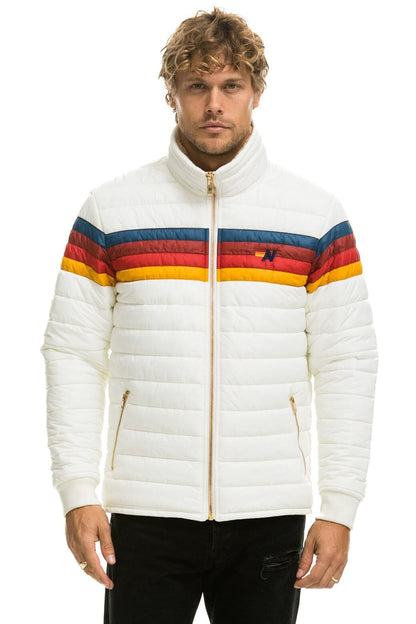 Aviator Nation 4 STRIPE JACKET -  WHITE