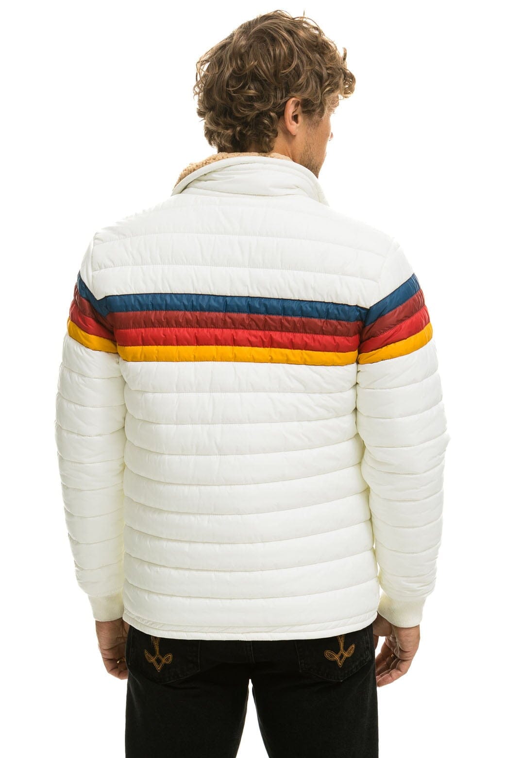 Aviator Nation 4 STRIPE JACKET -  WHITE