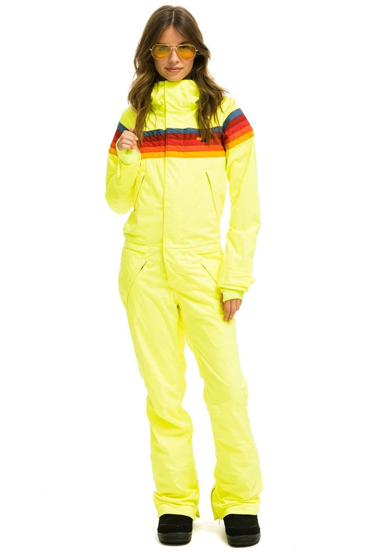 Aviator Nation WOMEN'S 3 LAYER POWDER SUIT - NEON YELLOW