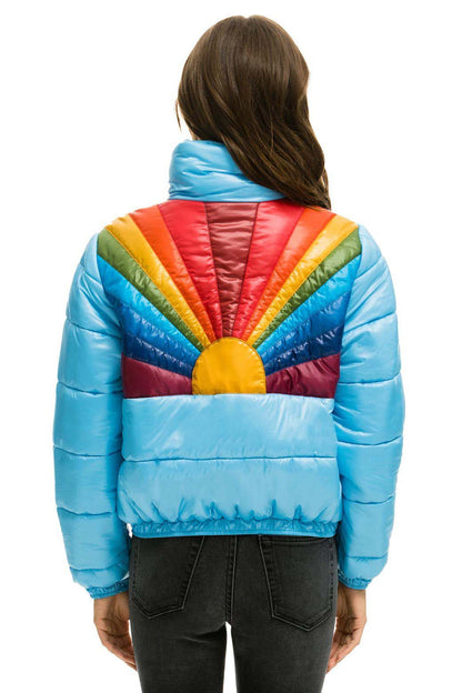 Aviator Nation SUNBURST APRES PUFFER JACKET - GLOSSY SKY