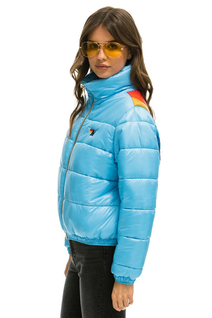 Aviator Nation SUNBURST APRES PUFFER JACKET - GLOSSY SKY