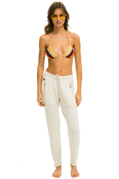 Aviator Nation VINTAGE CABIN CASHMERE SWEATER PANT	- VINTAGE WHITE