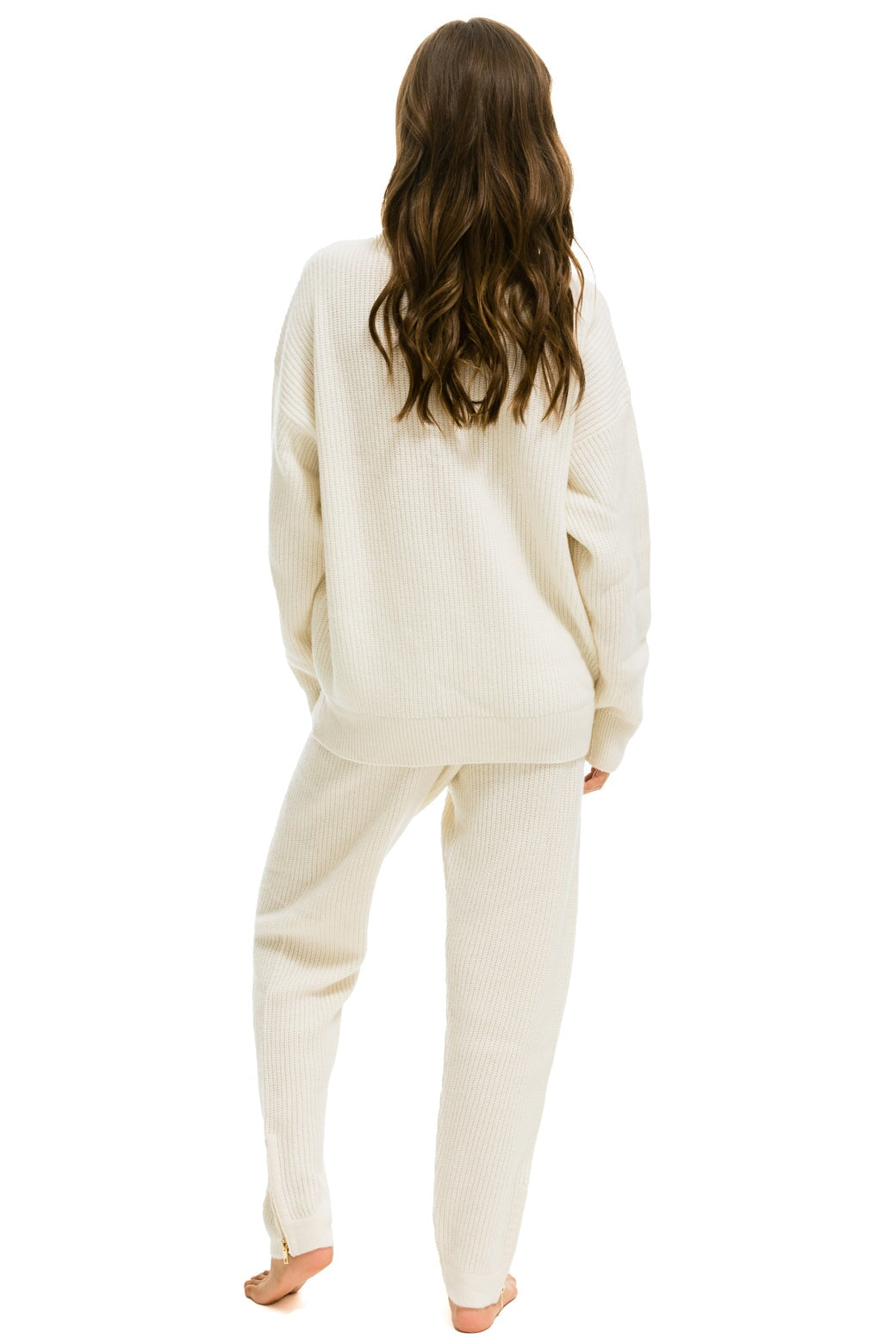 Aviator Nation VINTAGE CABIN CASHMERE SWEATER PANT	- VINTAGE WHITE