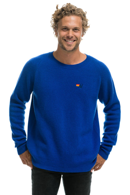 Aviator Nation VINTAGE CABIN 2 UNISEX CASHMERE SWEATER - LAPIS
