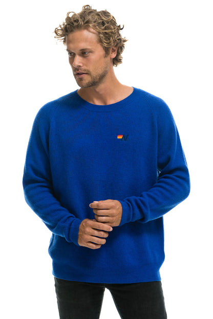 Aviator Nation VINTAGE CABIN 2 UNISEX CASHMERE SWEATER - LAPIS