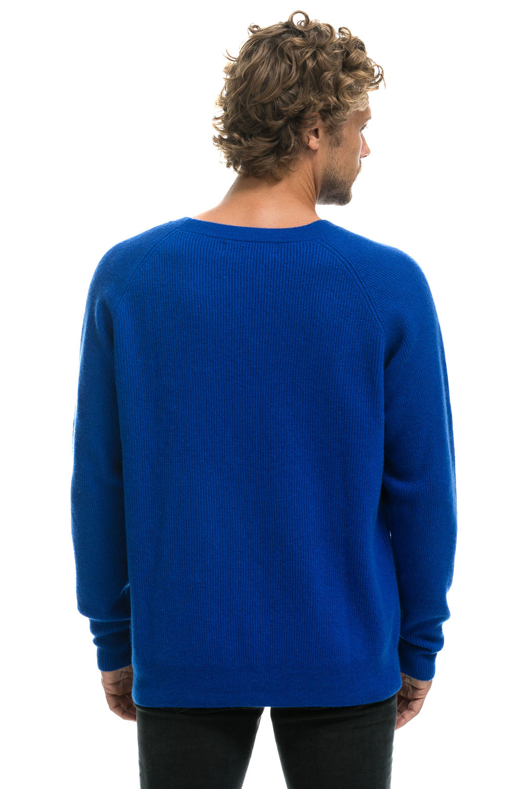Aviator Nation VINTAGE CABIN 2 UNISEX CASHMERE SWEATER - LAPIS