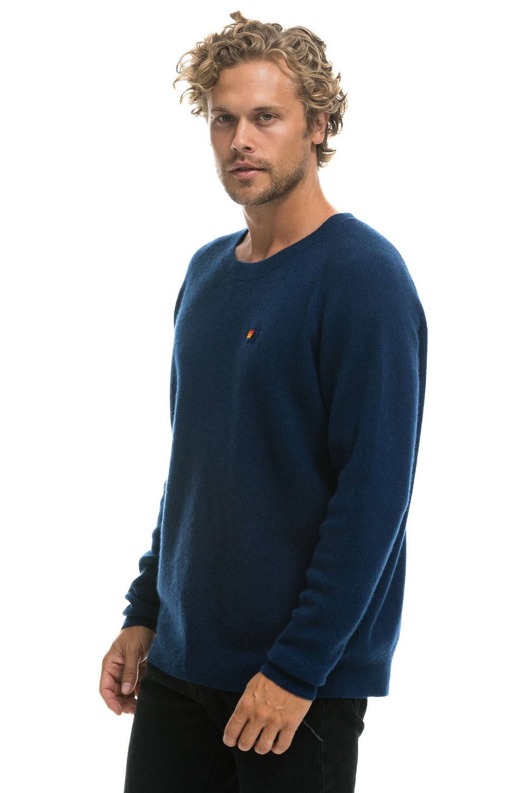 Aviator Nation VINTAGE CABIN 2 UNISEX CASHMERE SWEATER - MIDNIGHT