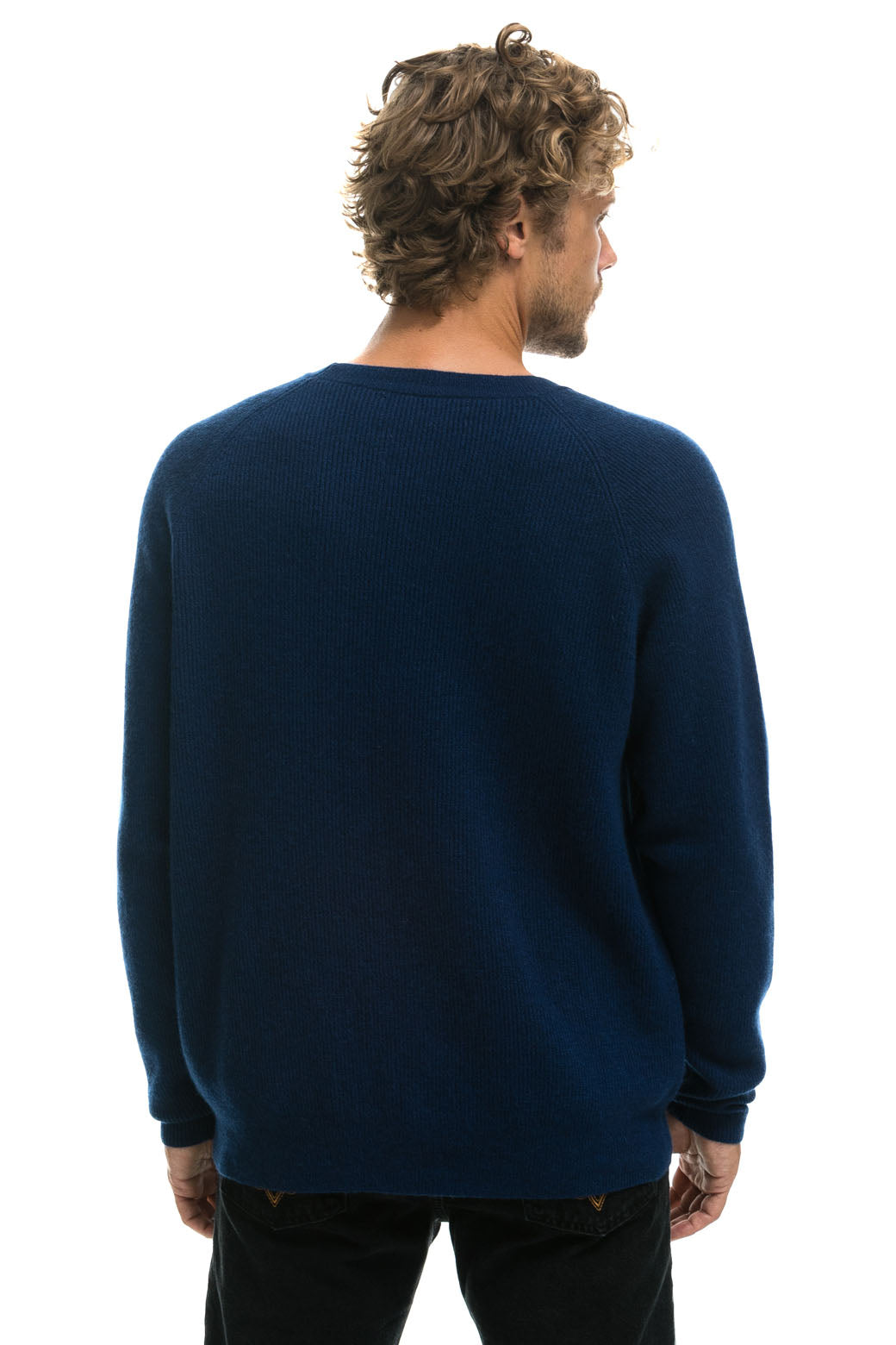 Aviator Nation VINTAGE CABIN 2 UNISEX CASHMERE SWEATER - MIDNIGHT