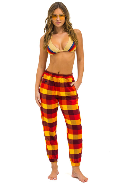 Aviator Nation PLAID LODGE PANT - SURFY PLAID