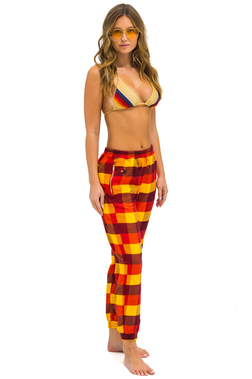 Aviator Nation PLAID LODGE PANT - SURFY PLAID