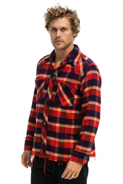 Aviator Nation PLAID FLANNEL WESTERN SHIRT - RUGBY PLAID