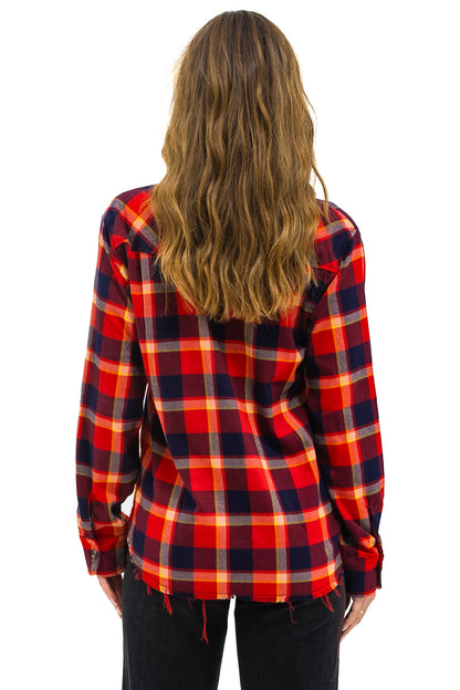 Aviator Nation PLAID FLANNEL WESTERN SHIRT - RUGBY PLAID